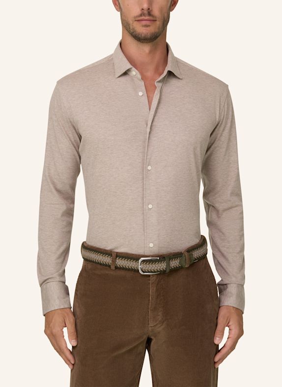 BOGGI MILANO Regular-Fit Jersey Shirt BEIGE