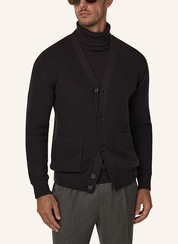 BOGGI MILANO Pullover DUNKELBRAUN