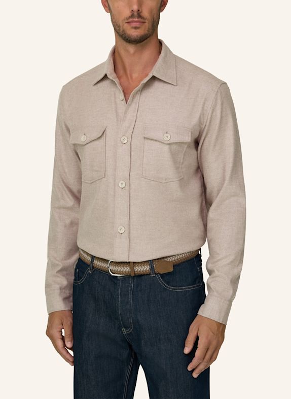 BOGGI MILANO Overshirt BRAUN