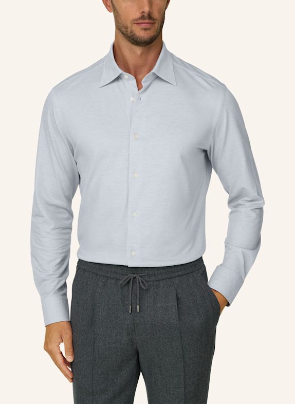 BOGGI MILANO Jerseyhemd Regular Fit HELLBLAU