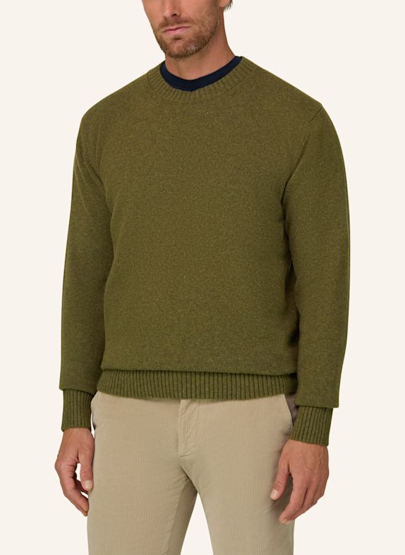BOGGI MILANO Pullover GRÜN