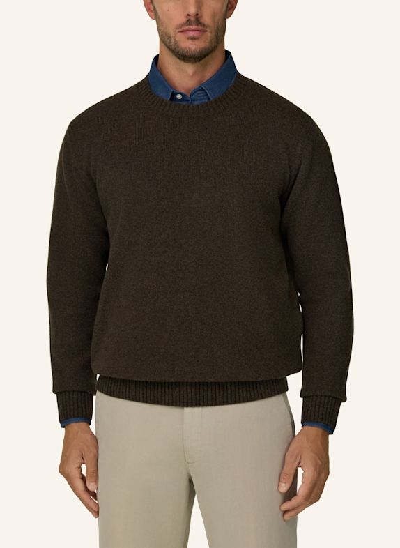 BOGGI MILANO Pullover DUNKELBRAUN