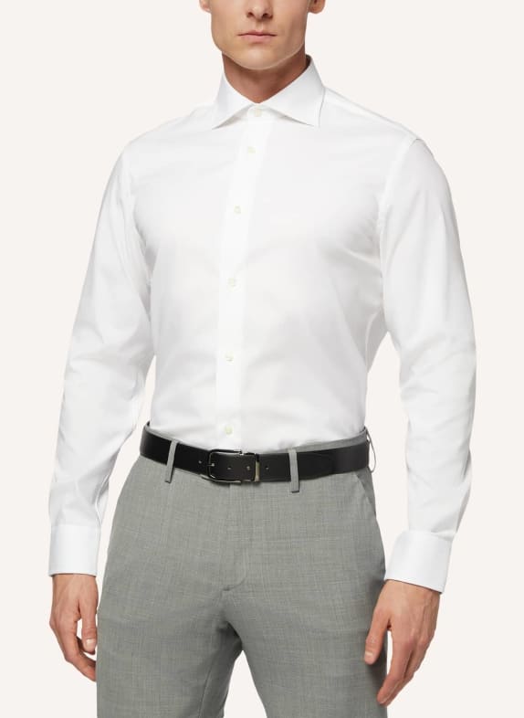 BOGGI MILANO Hemd Slim Fit WEISS