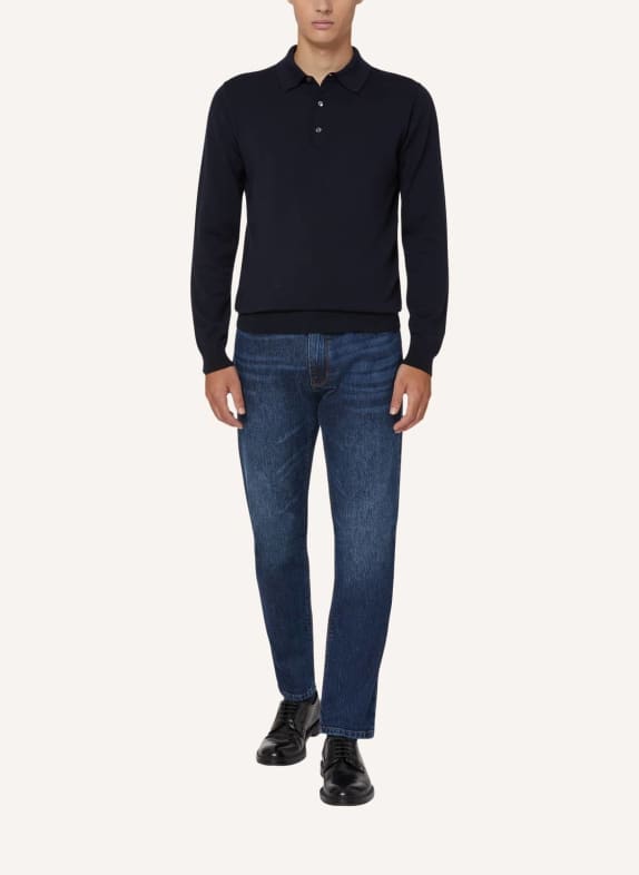 BOGGI MILANO Strick-Poloshirt Regular Fit