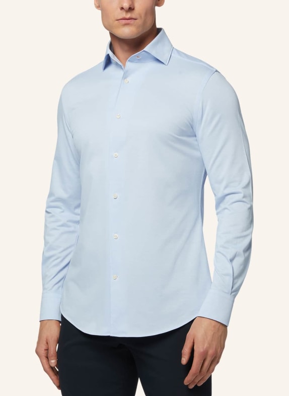 BOGGI MILANO Jersey-Polohemd Regular Fit HELLBLAU