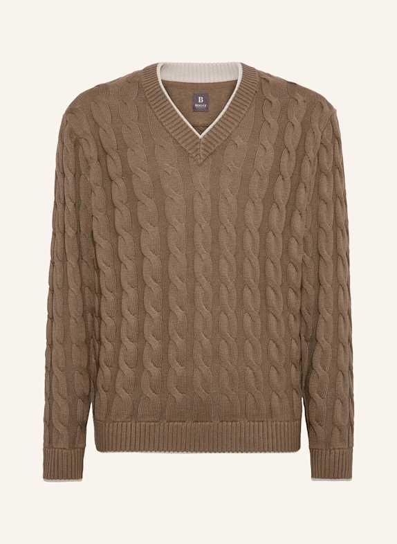 BOGGI MILANO Pullover BRAUN