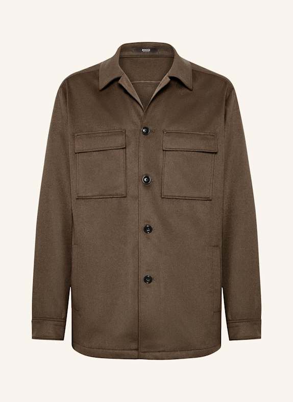 BOGGI MILANO Overjacket aus Cashmere BRAUN