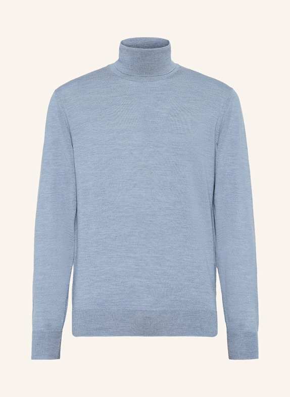 BOGGI MILANO Rollkragenpullover HELLBLAU