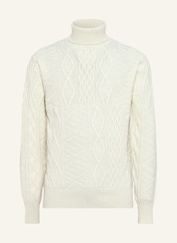 BOGGI MILANO Rollkragenpullover WEISS