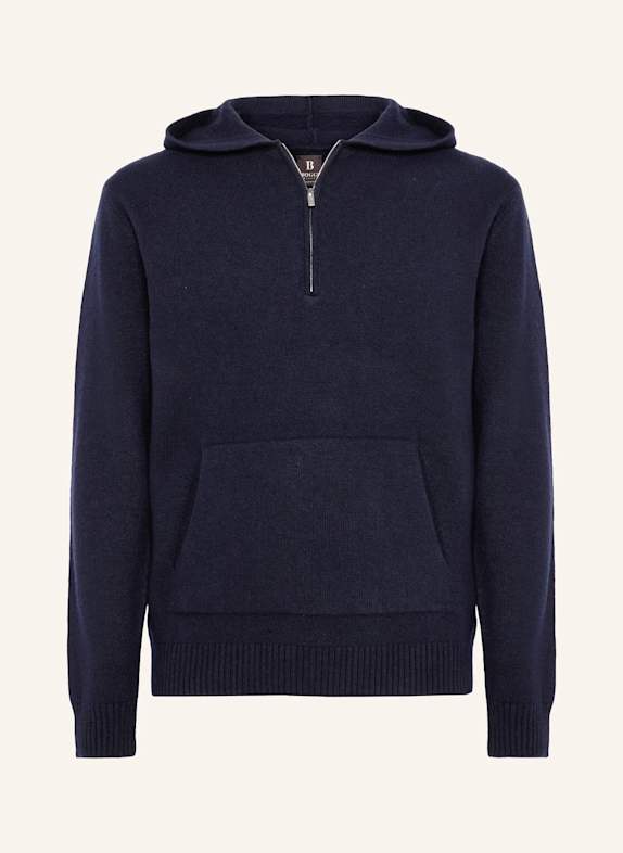 BOGGI MILANO Strick-Hoodie BLAU