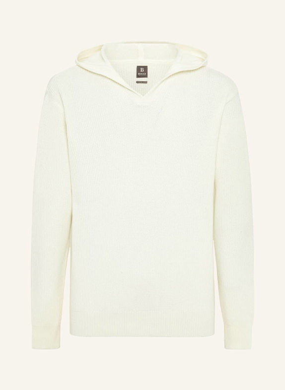 BOGGI MILANO Strick-Hoodie WEISS