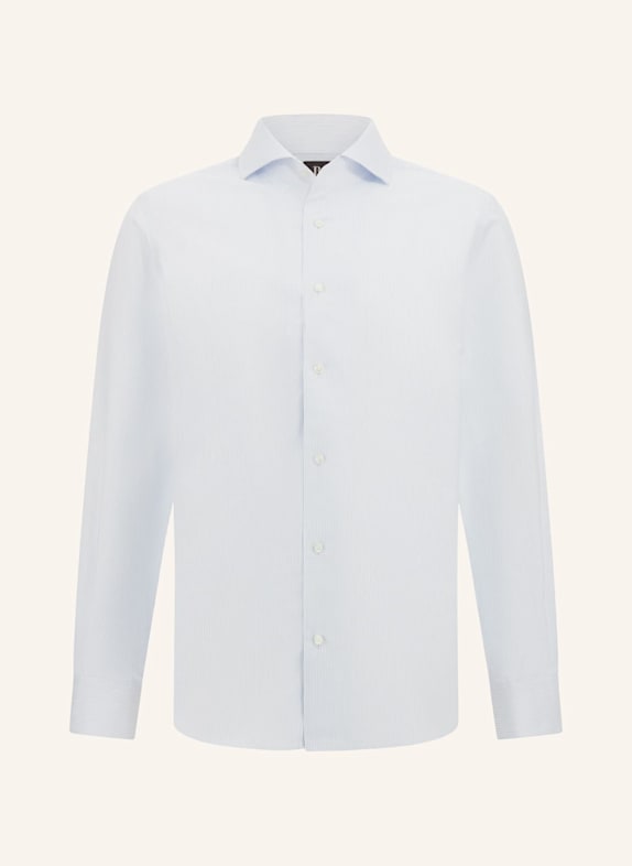 BOGGI MILANO Hemd Regular Fit mit Leinen HELLBLAU