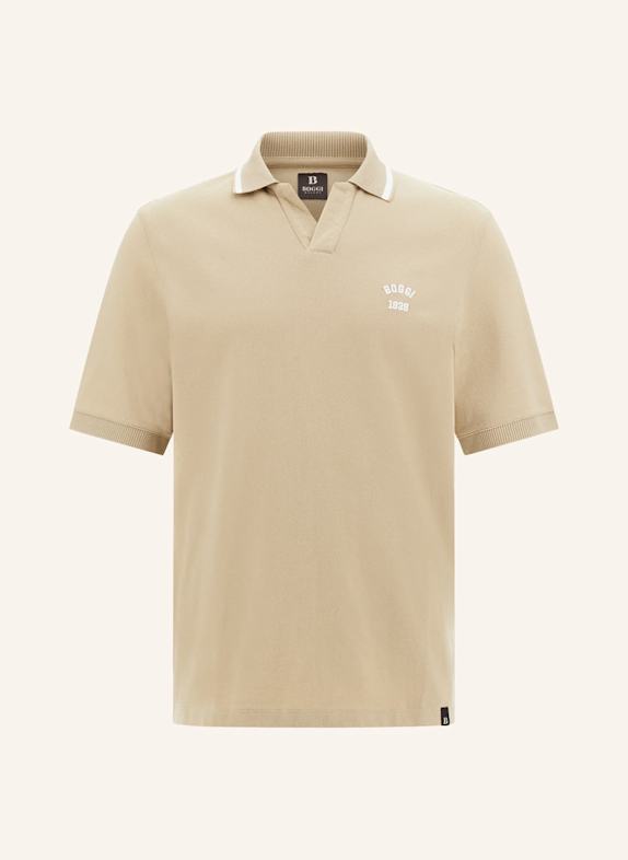 BOGGI MILANO Piqué-Poloshirt BRAUN
