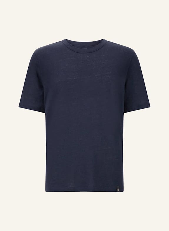 BOGGI MILANO T-Shirt aus Leinen BLAU