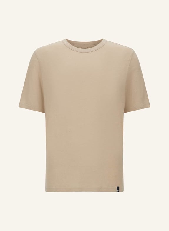 BOGGI MILANO T-Shirt aus Leinen BRAUN