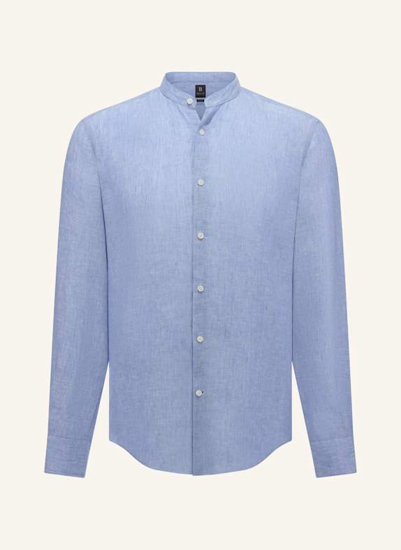 BOGGI MILANO Leinenhemd Regular Fit HELLBLAU