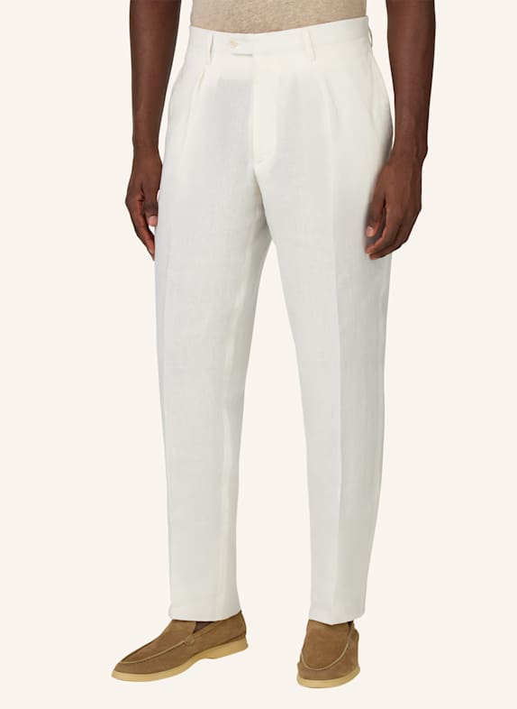 BOGGI MILANO Leinenhose WEISS