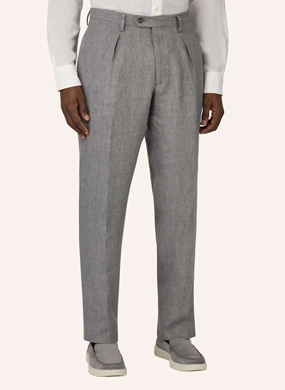 BOGGI MILANO Leinenhose GRAU