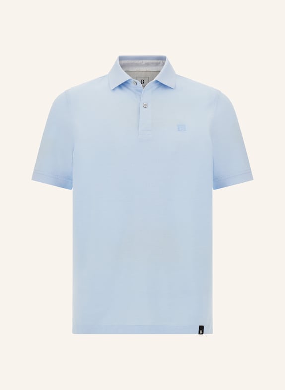 BOGGI MILANO Piqué-Poloshirt HELLBLAU
