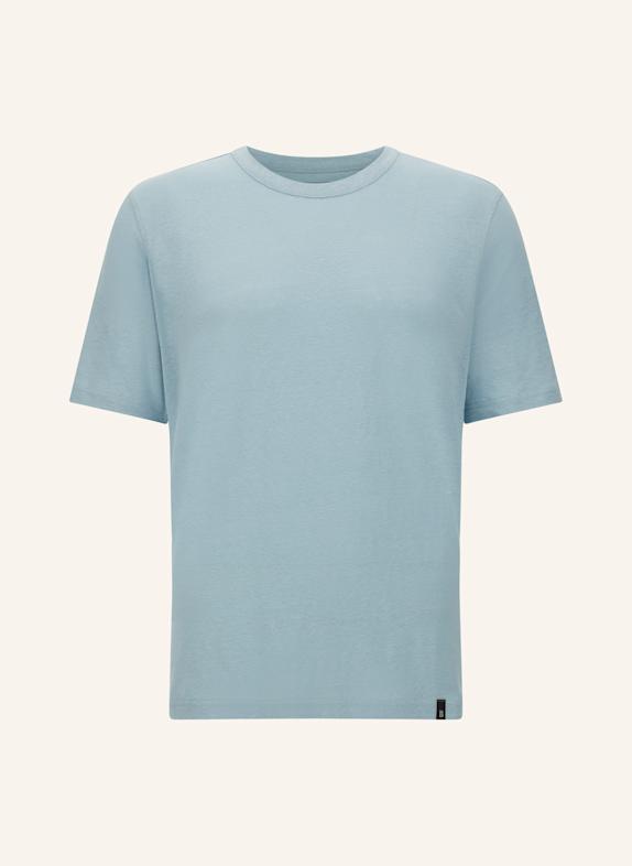 BOGGI MILANO T-Shirt aus Leinen BLAU