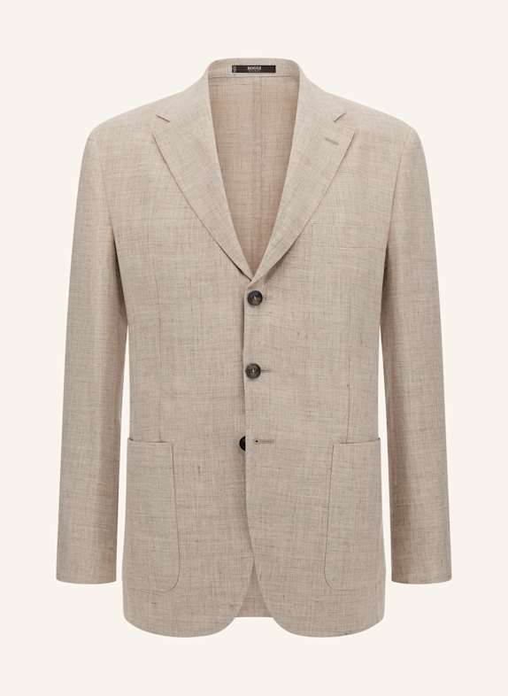 BOGGI MILANO Leinensakko Regular Fit TAUPE