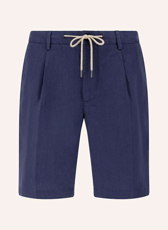 BOGGI MILANO Leinenshorts BLAU
