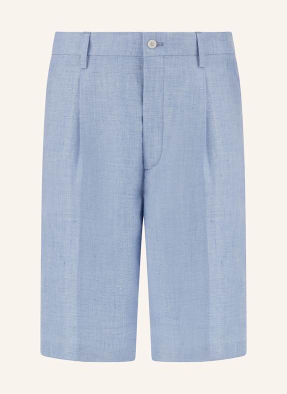 BOGGI MILANO Leinenshorts HELLBLAU