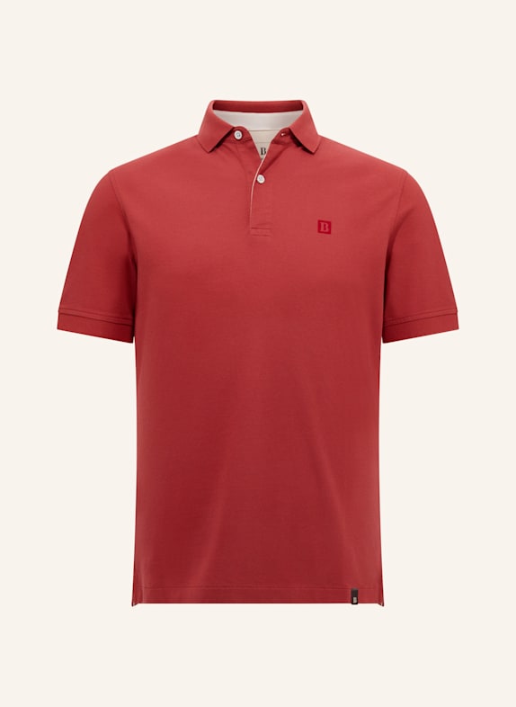 BOGGI MILANO Piqué-Poloshirt ROT