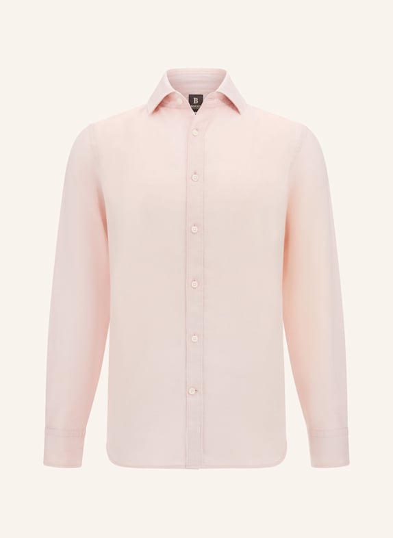 BOGGI MILANO Leinenhemd Regular Fit PINK