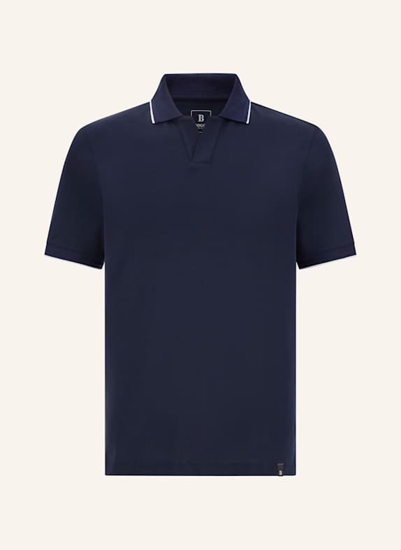 BOGGI MILANO Piqué-Poloshirt BLAU