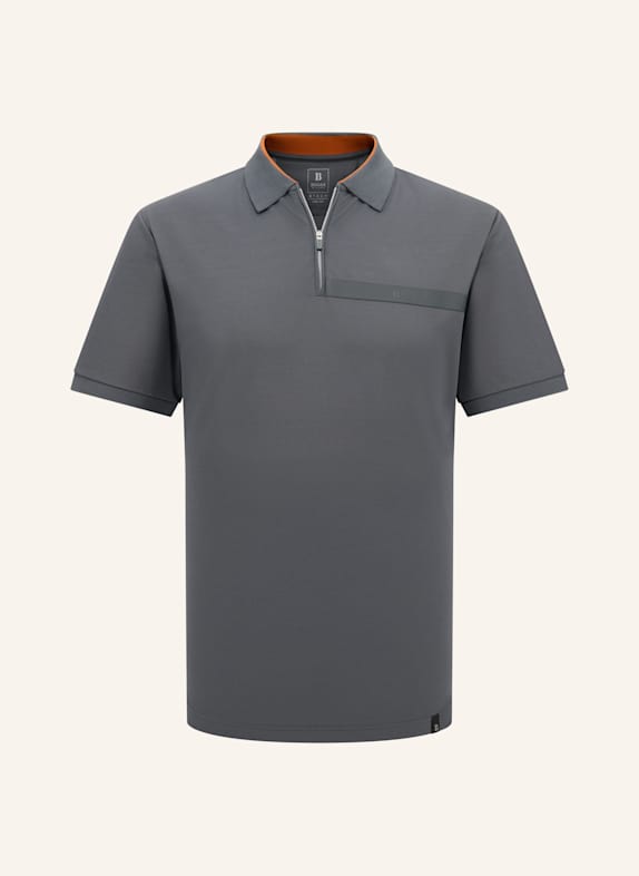 BOGGI MILANO Piqué Polo Shirt GRAY