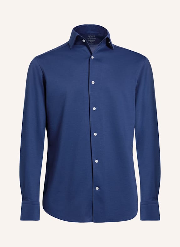 BOGGI MILANO Jerseyhemd Regular Fit BLAU