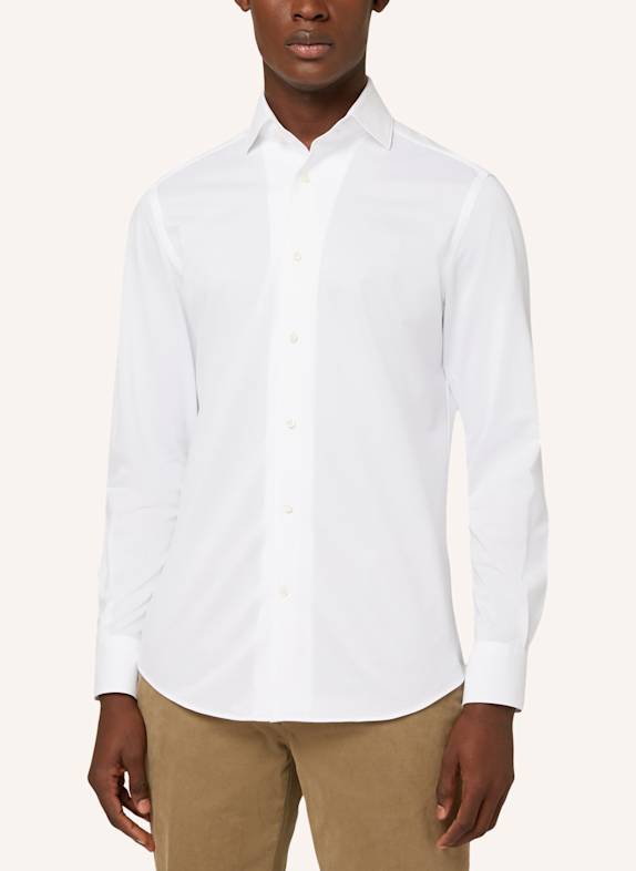 BOGGI MILANO Jerseyoverhemd met normale pasvorm WIT