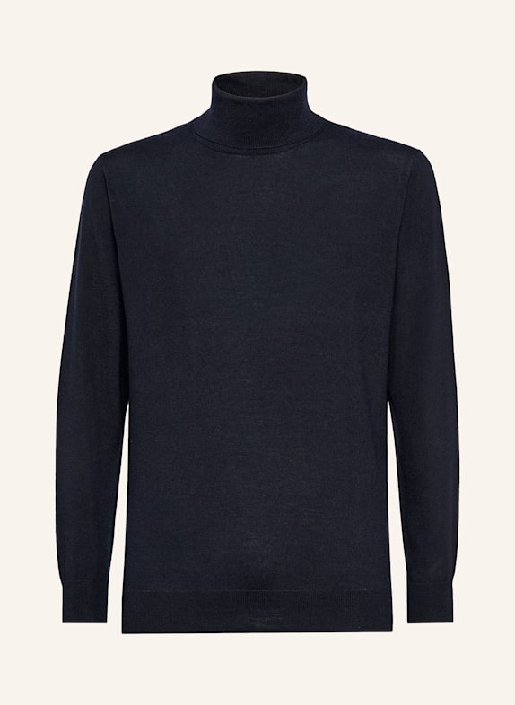 BOGGI MILANO Rollkragenpullover BLAU