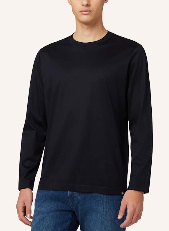 BOGGI MILANO T-shirt met lange mouwen BLAUW
