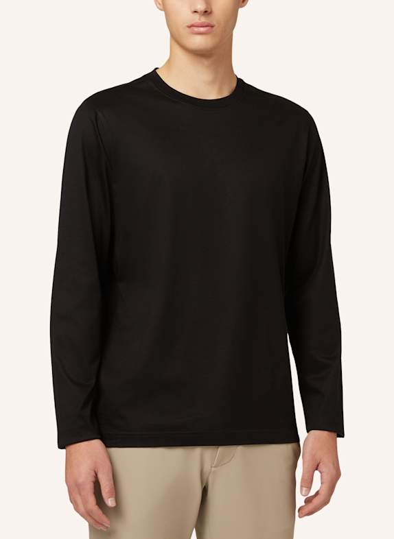 BOGGI MILANO T-shirt met lange mouwen ZWART