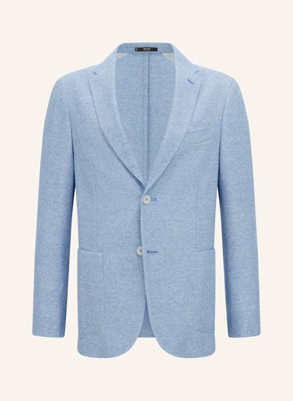 BOGGI MILANO Sakko Regular Fit mit Leinen HELLBLAU