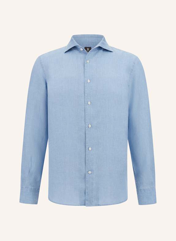 BOGGI MILANO Leinenhemd Regular HELLBLAU