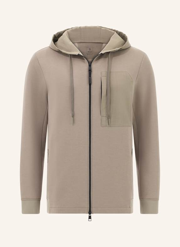 BOGGI MILANO Sweatjacke TAUPE