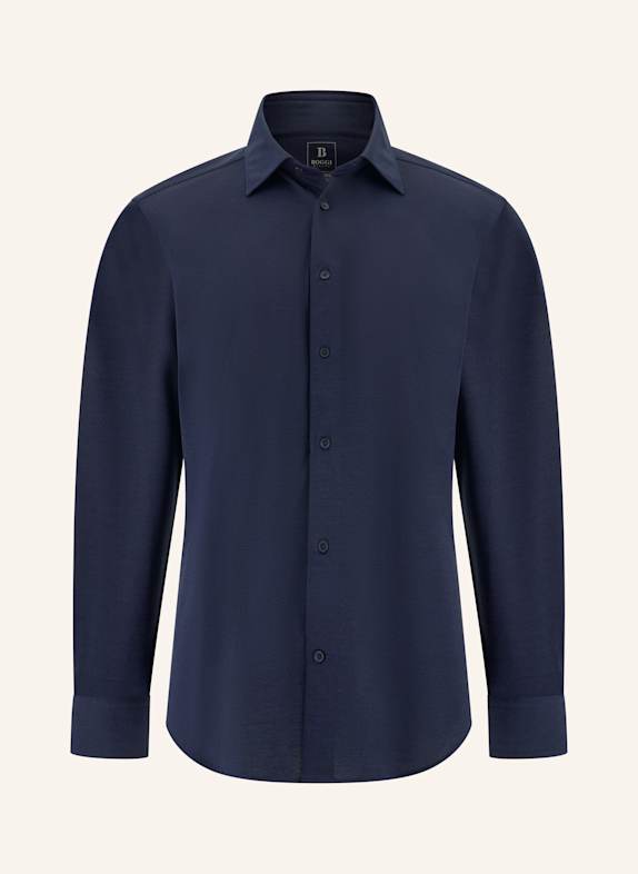 BOGGI MILANO Jerseyhemd Regular Fit BLAU