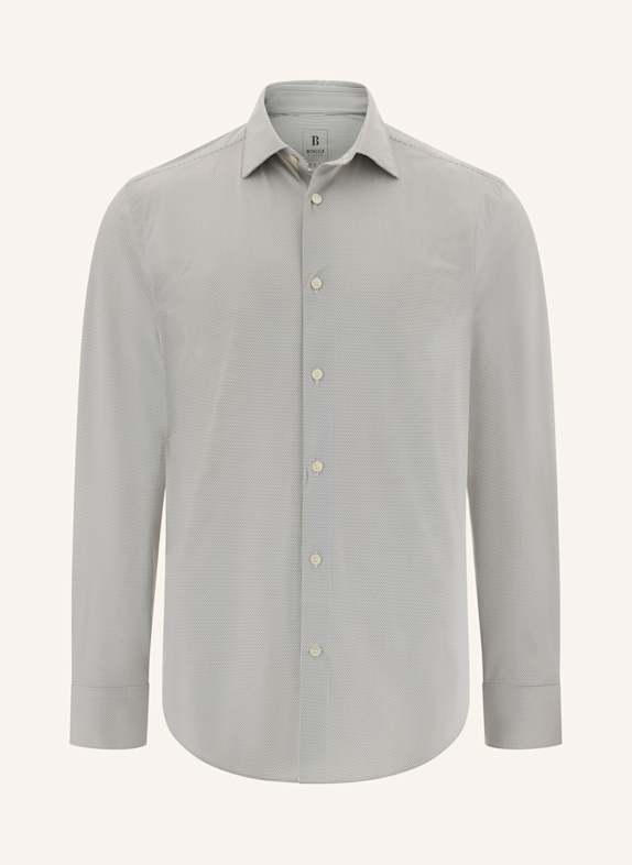 BOGGI MILANO Jerseyhemd Slim Fit BRAUN