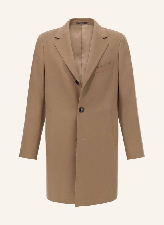 BOGGI MILANO Single-breasted coat in pure cashmere. BEIGE