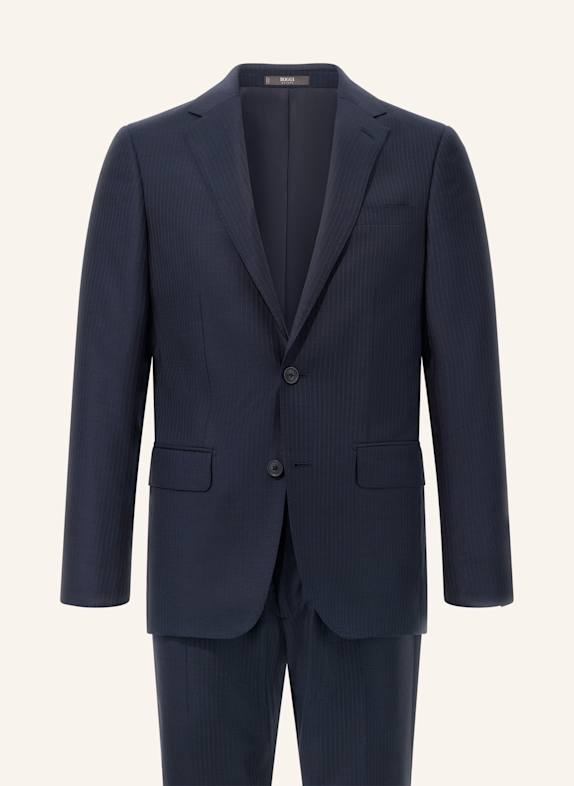 BOGGI MILANO Pinstripe Stretch Wool Suit BLAU