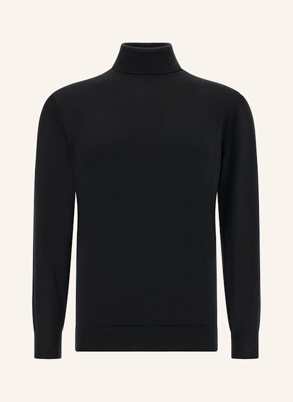 BOGGI MILANO Rollkragenpullover SCHWARZ