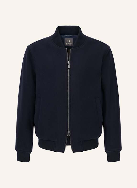 BOGGI MILANO Bomber Jacket In Padded Wool BLAU