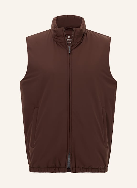 BOGGI MILANO Technical Fabric Gilet BRAUN