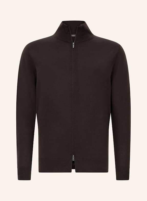 BOGGI MILANO Strickjacke DUNKELBRAUN