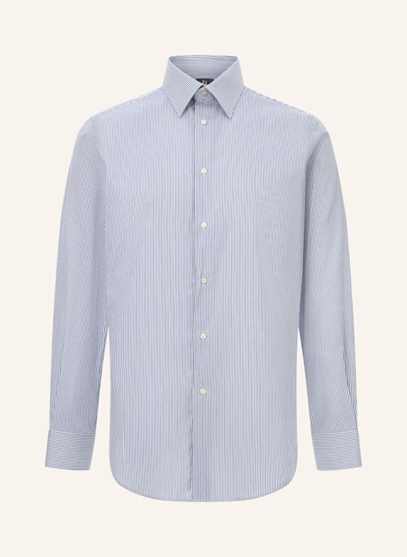 BOGGI MILANO Regular Fit Striped Cotton Shirt BLAU