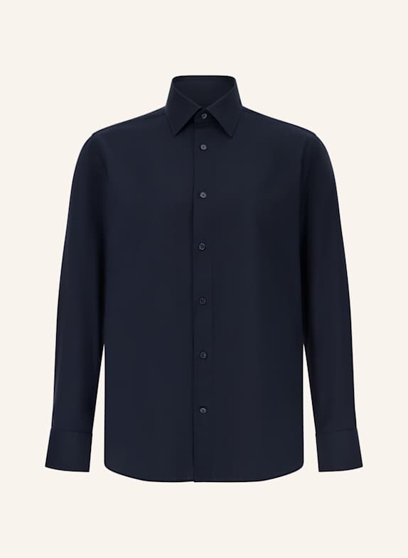 BOGGI MILANO Regular Fit Wool Shirt BLAU