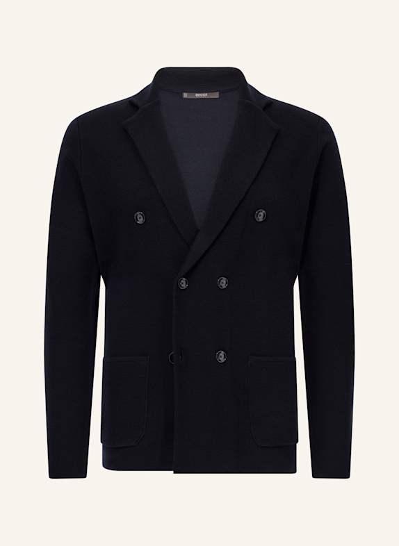 BOGGI MILANO Merino Wool Double-Breasted Jacket BLAU